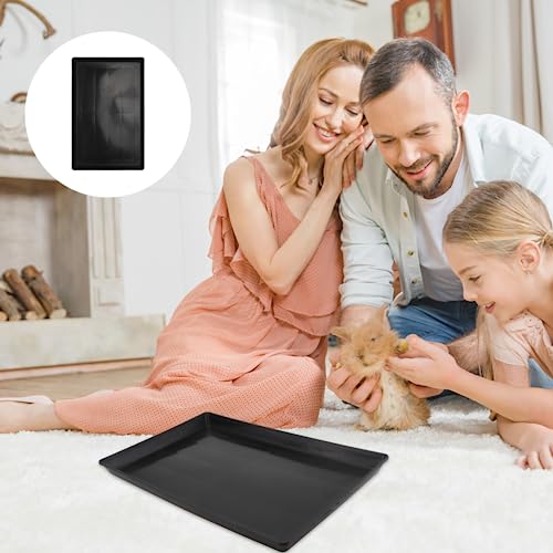 TEHAUX Dog Crate Tray, Dog Kennel Replacement Pan Rabbit Tray Plastic Potty Black Bird Cage s Replacement for Cat Cage Pet Supplies (43 * 32.5 * 2.5cm/16.98 * 12.77 * 0.98inch)