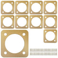 10Pcs Bird House Guard with Copper Portal 1 1/2 Inch Opening, Rustproof Metal Bluebird House Predator Guard with Screws, Woodpecker & Squirrel Proof Birdhouse Hole Protector for Outdoor Nesting Box