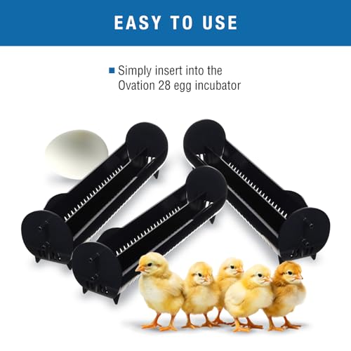 Brinsea Large Egg Carriers for Ovation 28 Incubator, Goose-Size Eggs, 3 Pack | Authentic Brinsea parts for Ovation 56 EX enables incubator to hold 9 goose eggs or 66 quail eggs in 2 rows with dividers - size: Ovation 28 (28 Eggs)