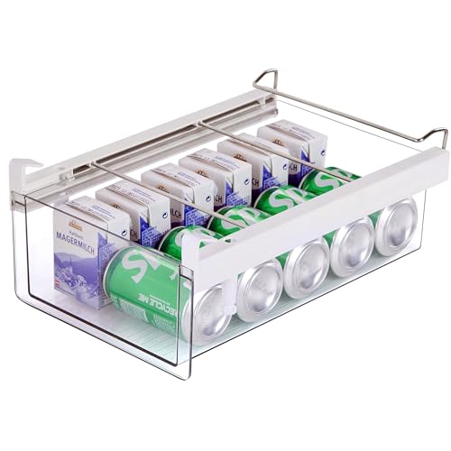 Deeper Refrigerator Drawers, Adjustable Refrigerator Shelf 14-19.5 Inches Large Fridge Drawer Organizer Pull Out, Deli Meat Container for Produce, Cheese, Bacon-XL - color: XL