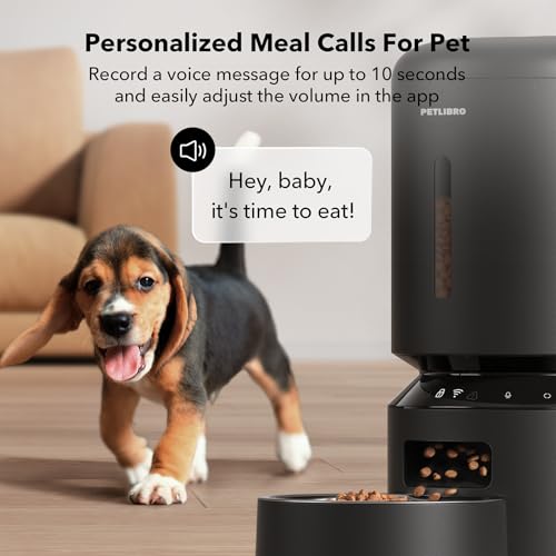 PETLIBRO Automatic Cat Feeder, 5G WiFi Automatic Dog Food Dispenser with Freshness Preservation, 5L Timed Pet Feeder with Low Food Sensor, Up to 10 Meals Per Day, Granary Black - color: Black, size: 5L-with WiFi