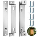 Blulu 4 Sets Bird House Hanger Bracket Stable Rust Proof Galvanized Steel Mounting Bracket for Securing Bird Houses Nesting Boxes Feeders, Quickly Remove for Cleaning (Silver) - color: Silver