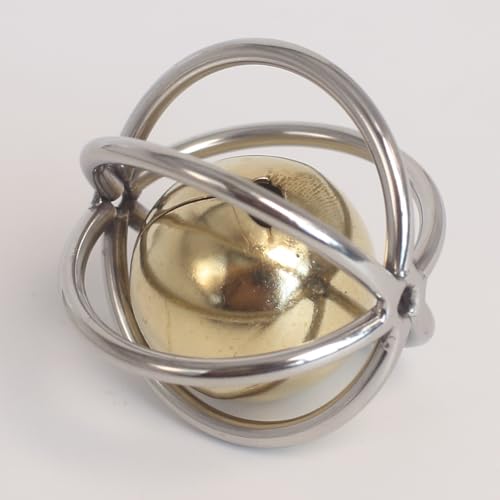 Heavy-Duty Stainless Steel Large Parrot Toy — Chew-Proof Foraging Ball (with Bell), Suitable for Macaws, Eclectus Parrots, Amazon Parrots, etc. (Mini) - size: Mini