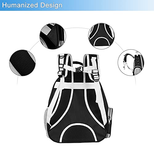 Cat Backpack Carrier, Pet Backpack, Breathable Cat Dog Space Capsule Backpack, Airline-Approved for Small Cats Dogs Birds Bunny Travel Hiking - color: BLACK