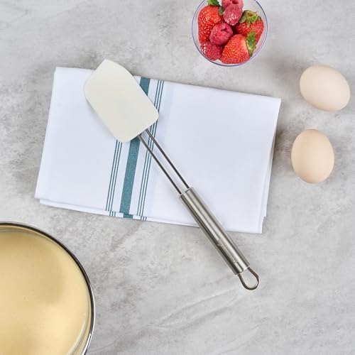 Restaurantware 11" Stainless Steel Turner - German Standard Kitchen Spatula with Ergonomic Handle, Heat-Resistant - Heavy-Duty Steel Spatula for Flipping Burgers, Eggs, Meat - size: Silicone Spatula