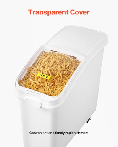 VEVOR 21 Gallon Ingredient Bin with Scoop 400 Cup Ingredient Bin with Sliding Lid Commercial Food Storage for Kitchen - size: 21 Gallon