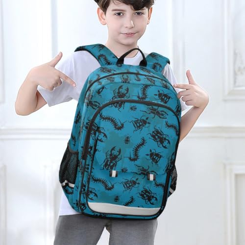 Kids Backpack Elementary Middle School Bags for Boys Girls | Travel, Daypack, Lightweight, Waterproof, with Reflective Strip - color: Multi 25