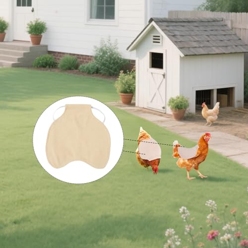Chicken Saddle, 2 Pcs, Khaki & Black | Chicken Apron, Poultry Feather Protector, Soft & Comfortable, Anti-Pecking Protection Accessories for Hens