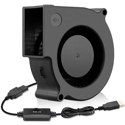 Wathai 75mm x 30mm USB Centrifugal Blower Fan 5V Turbine Cooling Fan | USB Small Blower for DIY Computer Case, Home Theater Receiver, 3D Printers, Electronics Cabinet Cooling - style: 5V USB