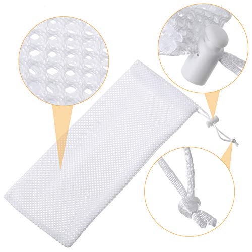 Weewooday 6 Pieces Finch Sock Feeder, Thistle Seed Sock Bird Feeder, Instant Seed Bag Hanging Bird Feeders for Outdoors Garden Yard Wild Birds, 4.7 x 11 Inch (White) - color: White