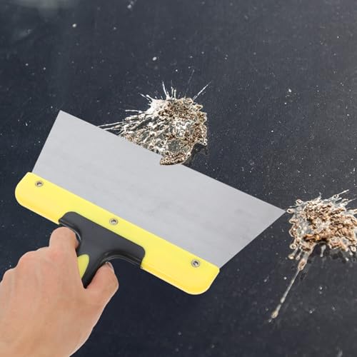 Toyvian Large Stainless Steel Bird Droppings Scraper Durable Bird Poop Cleaner Tool Handle for Efficient Cleaning for Bird Cages and Surfaces Reliable Design