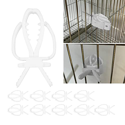 10Pcs Bird Food Holders Vegetables Fruit Clip Holders Plastic Parrot Cage Seed Feeder Food Holder for Pet Parrot Cage Accessories