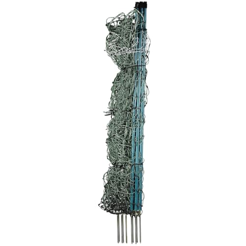 Premier 1 PoultryNet® Plus, Electric Fence for Chickens – 42"H x 100'L | Green/black, double spike. Posts every 6.8 ft to reduce sag. For chickens, ducks & geese. Energizer sold separately. - style: Green/Black