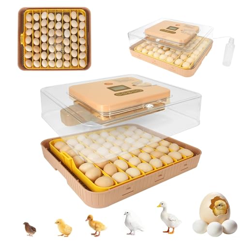 Gen IV – 56 Egg Fully Automatic Incubator, 2026 UpgradedDesign, Intelligent Sensor-Based Humidity & Temp Control, Custom Days, Adjustable Auto Turning & Stop, Chick Separator, Flexible Egg Spacing - size: 56 egg-brown