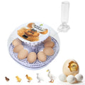 Gen I - 12 Egg Automatic Incubator, Steady Humidity with Auto-Refill, Stable Temp Control, Auto Egg Turning, Candler, Real-Time Display for Hatching Chicken, Goose, Duck, Quail, Pigeon, and Turkey - size: 12 egg-white