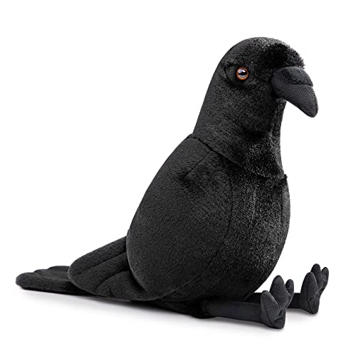 Crow Plush Toy - Realistic 12inch Black Crow Halloween Stuffed Animal, Cute Little Bird Raven Plush as Gift for Your Friends - style: Black Crow