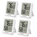 Geevon 4 Pack Mini Digital Hygrometer Gauge Indoor Thermometer – LCD Monitor Temperature with Comfort Index,Outdoor Humidity Meter for Home House Office Garden and Cellar - size: 4 pack, style: Modern