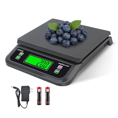66lbs/30kg Large Digital Kitchen Scale with 6 Unit & Tare Funtion | Food Scale for Baking Cooking Bread Meat Scales with Prep Counting LCD Display with Adapter Grey - color: Grey-30kg, size: Grey-30kg