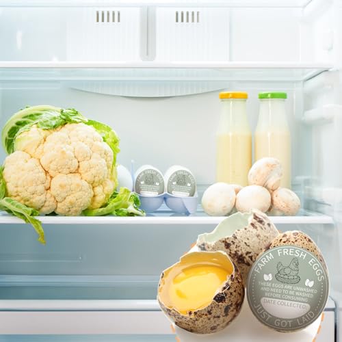 Colarr 500 Pcs Farm Fresh Eggs Carton Labels 2 Inch Egg Unwashed Handling Stickers Self Adhesive Writable Care Stickers Bulk Chicken Packaging Decal Sign for Chicken Quail Farmhouse Spring Holiday - style: Unwashed
