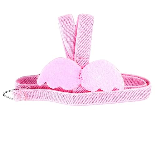 Parrot Harness Adjustable Bird Harness Flying Rope Strap Outdoor Training Traction Rope for Small Parrots Anti-Bite,Bird Nylon Rope with Cute Wing (Pink) - color: pink