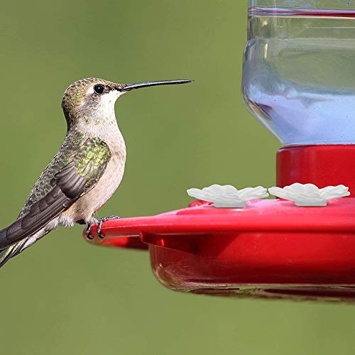 30 Pieces Hummingbird Feeders Replacement Flowers, Feeding Ports Replacement Bird Feeder Replacement Parts for Hummingbird Feeder Hanging Feeder(Red, Yellow,White) - color: Red+Yellow+White