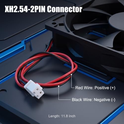 2-Pack 120mm Fan DC 12V Computer Fan 120mm x120mm x 25mm 2-Pin High Performance Cooling Fan - size: 120x120x25mm