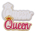 Mothers Day Cookie Cutters with Plunger Stamps Handle Detailed 3.5" Queen PLA Cutters for Baking with Grandma, Easy Press Tool for Picture Cookies - color: Queen
