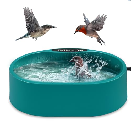 Heated Chicken Waterer, 125OZ Large Capacity Poultry Water Heater for Chicken Coop Hens Turkey Goose Duck Pigeon Poultry Birds Dog Cat Drinker in Winter