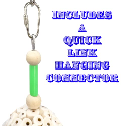 1567 Triple Tutu Chew - Handcrafted Sola Wood Bird Toy, Lightweight, Bakery Grade Cup Cake Cups, Shreddable sola Wood Ball, Ringing Bell on Bottom, Easy for Small to med Size pet Birds to Play with - size: Triple Tutu