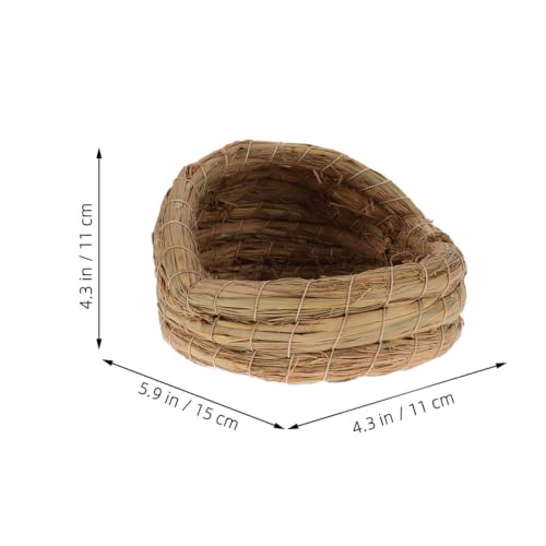 CALLARON Straw Woven Chicken Nest for Egg Laying and Breeding Cozy Henhouse Nest Box 5.91X5.51X4.33In for Backyard Poultry Easy to Clean and Assemble