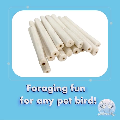 by M&M 5511 Pk16 Small Sola Logs - Handcut Skinless Skinny Sola Wood Logs, Natural Chewing Fun, Breaks with Ease by Beaks and Feet, Great Foraging Fun for Sm to Med Size Pet Birds