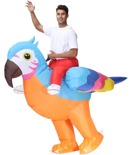 JASHKE Parrot Costume Adult Inflatable Parrot Costumes Inflatable Halloween costumes Blow up Costume Adult