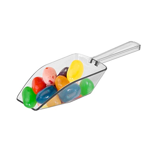 Clear Plastic Acrylic Scoops 12 Pcs | 6.5” Medium Kitchen Scoop | Wedding Desserts | Candy Buffet, Ice Cream, Protein Powders, Coffee, Tea, Flour (12 Pack, 6.5") - color: 12 (Medium Size)