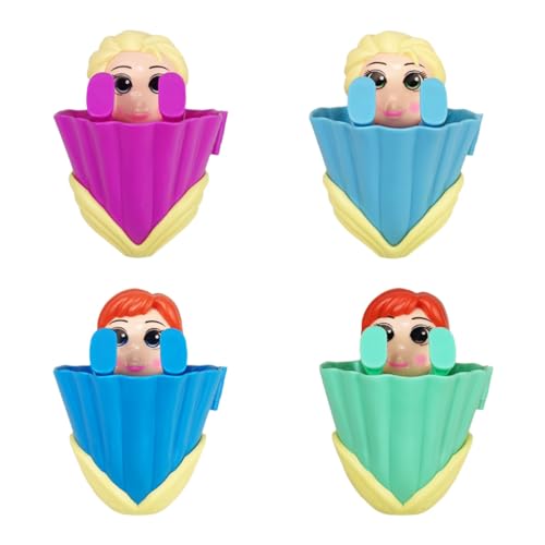 Pinkiwine 4 Pack Prefilled Easter Eggs with Princess Deformation Eggs Toys Inside for Kids Boys Girls Easter Basket Stuffers Gifts Party Favors - style: Style A