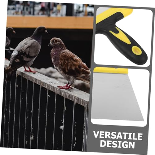 UPKOCH Stainless Steel Bird Droppings Scraper Tool Durable Poop with Ergonomic Handle for Easy Bird Cage Cleaning Effortless Mess and Saving Maintenance