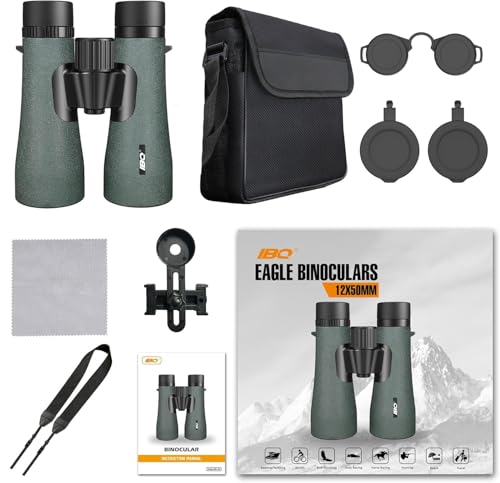 12x50 UHD Binoculars for Adults High Powered with Upgraded Phone Adapter - Large View, Lightweight, IPX7 Waterproof, BAK4 Prism - Binoculars for Hunting Bird Watching Cruise