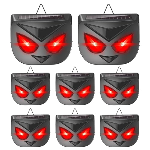 8 Pack Solar Nocturnal Animal Repeller Coyote Deterrent for Yard Predator Deterrent Animal Repellent Predator Eyes for Deer Fox Raccoon Skunk Predator Lights for Chicken Coop Farm Yard