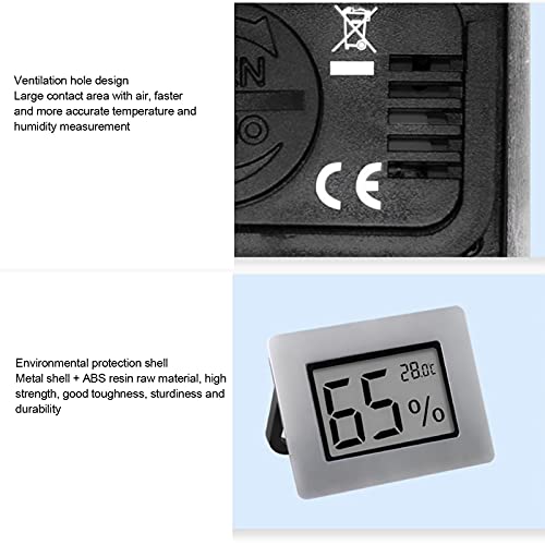GLOGLOW Mini Hygrometer Thermometer, Indoor Humidity Gauge Monitor | Embedded Design LCD Electronic Digital Hygrometer for Cigar Box, Guitar Case, Jars, Wine Cabinet, Greenhouse, Cellar