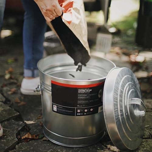 Galvanized Steel Storage Jar with Locking Lid 6 Gallon Airtight Container for Kitchen Pantry
