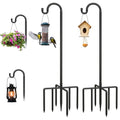 2 Pack 92 Inch Adjustable Metal Shepherd Hooks for Bird Feeder Outdoor | Heavy Duty Bird Feeder Hanger with 7 Prongs Base, for Hanging Lantern, Hummingbird Feeder, Lightweight Plant, Wind Chime - size: 2Pack 92 Inch