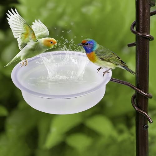 REDCAMP Bird Feeding Station kit, 75" Wild Bird Feeder Stand Pole with 4 Feeder Hanging Poles,for Outside, Multi Feeder Pole Stand Kit for Attracting Wild Birds