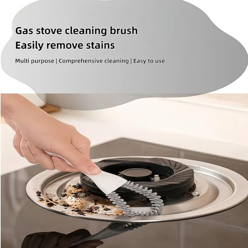 2 Pack Oven, Stove & BBQ Cleaning Brush Set with Scraper Heads, for BBQ Grates, Kitchen Crevices, Oven Racks and Bird Cage Dead Corner Gap Brush