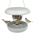 SWISSINNO Bird Feeders - No Mess Fat Ball/Suet Feeder for Outdoors Hanging - Smart Birds Lucerne Spill Proof Wild Cardinal Bird Feeder with Integrated Seed Catcher Tray - Light Grey - color: Light grey, style: Lucerne
