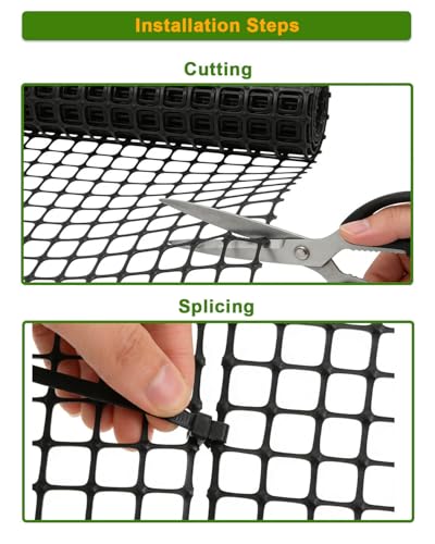 Chicken Wire Fencing - Plastic Chicken Wire Mesh Fence Netting for Garden | 16IN * 33FT Chicken Wire for Garden, Plastic Wire Mesh Roll For Chicken Coop, Garden Balcony, Pet, Plastic Netting for Garden - size: 16IN * 33FT