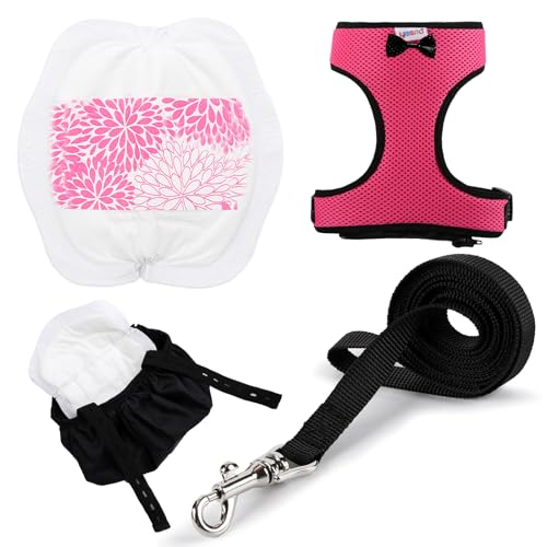 Adjustable Chicken Harness Diaper (5.4ft Leash) – Breathable & Washable Secure Training for Hens, Ducks & Chicks | Outdoor Walking & Discipline Solution Pink - color: Pink, size: Large