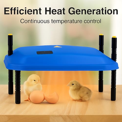Adjustable 16x16 brooder Heating Plate for Baby Chicks, Providing Constant, efficient Warmth. Safe, Energy-Saving, Easy to Assemble and Clean. Perfect for Chicken Brooding (Blue)