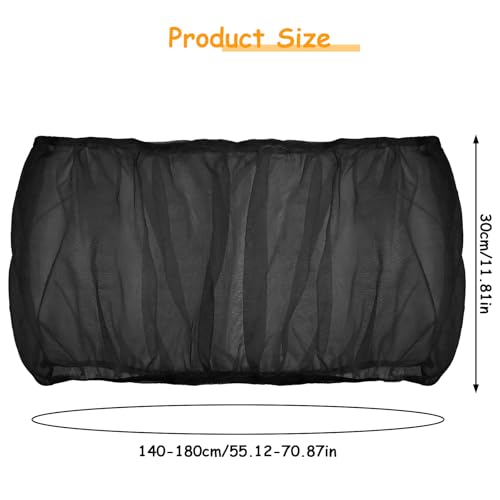 Adjustable Bird Cage Seed Catcher, Black Bird Cage Net Birdcage Cover Skirt Nylon Mesh Netting, Stretchy Birds Cages Guard for Parrot Parakeet Macaw African Any Cages Cover