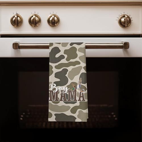 Camo Hunting Mama Themed Kitchen Towels, Camo Hand Towel for Farmhouse Hunting Lodge Decor, Gifts for Hunting Enthusiasts Mama Lovers, Camouflage Animal Towel for Bathroom, 16x24 Inch - color: Color 07