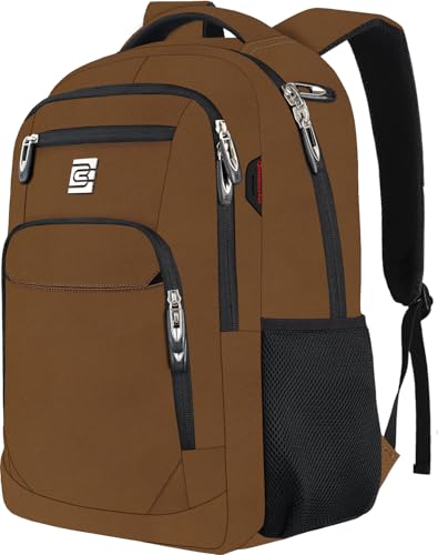 Laptop Backpack,Business Travel Anti Theft Slim College Backpack | Water Resistant Durable Computer Bag Gift for Women & Men Fits 15.6 Inch Laptop and Notebook - Brown - color: Brown, size: 15.6 Inch, style: Laptop