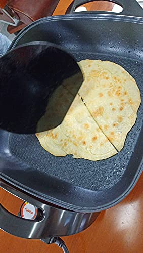 TENTA KITCHEN Grip-EZ Premium Chef Series Round Flexible Large Spatula Pancake Spatula,Pancake Flipper,Egg Turner, and Omelet Spatula-Heat Resistant，Black